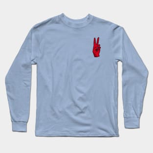 Red Peace Hand Long Sleeve T-Shirt